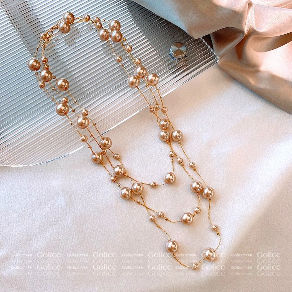 GOLICC multi-layer pearl necklace